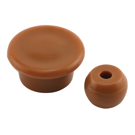 Prime-Line 7/8 in. Caramel Plastic Swivel Floor Protector Sliders for Chair Feet 8 Pack MP75756